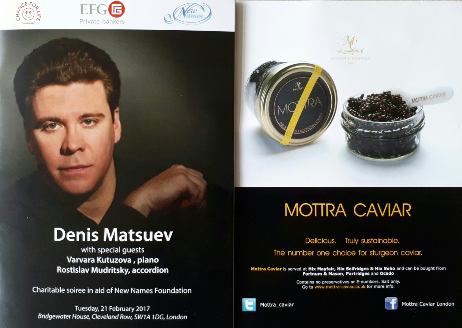 Chance For Life Charity Supported by Denis Matsuev and Mottra Caviar